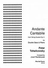 Peter Iljitsch Tschaikowsky Notenblätter Andante cantabile from String Quartet op.11