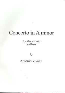 Antonio Vivaldi Notenblätter Concerto a minor RV108