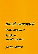 Daryl Runswick Notenblätter Suite and low for 4 double basses