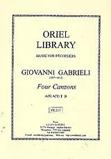 Giovanni Gabrieli Notenblätter 4 canzons for 4 recorders