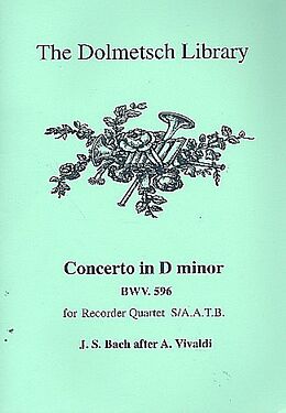 Johann Sebastian Bach Notenblätter Concerto d minor BWV596
