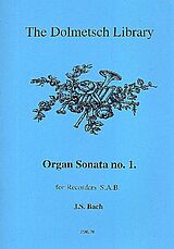 Johann Sebastian Bach Notenblätter Organ Sonata no.1