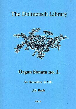 Johann Sebastian Bach Notenblätter Organ Sonata no.1