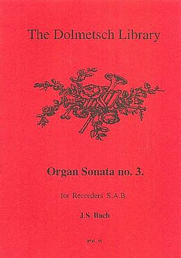 Johann Sebastian Bach Notenblätter Organ Sonata no.3