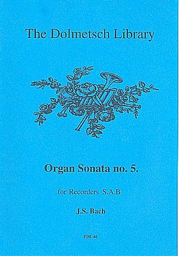 Johann Sebastian Bach Notenblätter Organ Sonata no.5