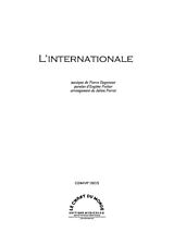 Pierre Degeyter Notenblätter LInternationale pour chant et piano