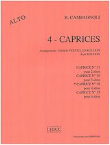 Bartolommeo Campagnoli Notenblätter Caprice no.28 op.22 pour 4 altos