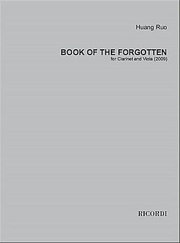 Huang Ruo Notenblätter Book of the Forgotten