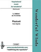Leo Delibes Notenblätter Pizzicati from Sylvia for 2 flutes and 2 clarinets
