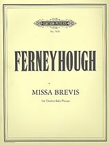Brian Ferneyhough Notenblätter Missa brevis
