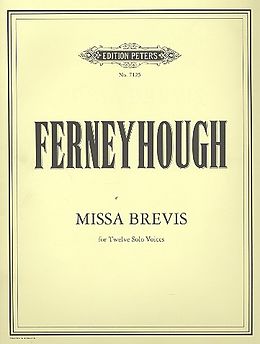 Brian Ferneyhough Notenblätter Missa brevis