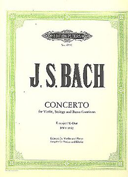 Johann Sebastian Bach Notenblätter Konzert E-Dur BWV1042