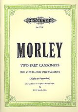 Thomas Morley Notenblätter 2-stimmige Canzonetten