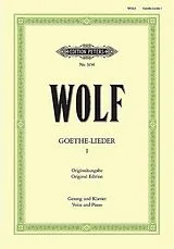 Hugo Wolf Notenblätter Lieder nach Gedichten von Goethe Band 1
