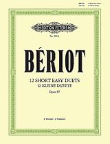 Charles de Bériot Notenblätter Petits duos faciles op.87