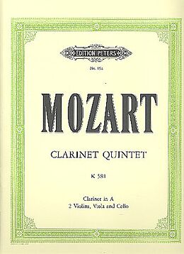 Wolfgang Amadeus Mozart Notenblätter Quintett A-Dur KV581