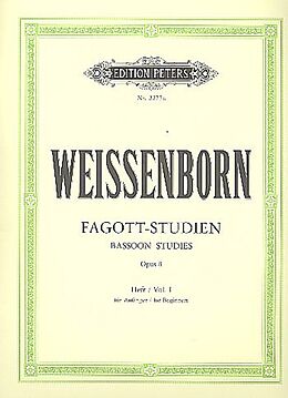 Julius Weissenborn Notenblätter Fagottstudien Band 1
