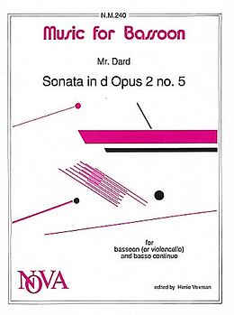 Mr. Dard Notenblätter Sonata d minor op.2,5 for bassoon
