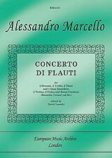 Alessandro Marcello Notenblätter Concerto di flauti
