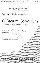 Tomás Louis da Vittoria Notenblätter O SACRUM CONVIVIUM FUER 4-STG