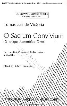 Tomás Louis da Vittoria Notenblätter O SACRUM CONVIVIUM FUER 4-STG