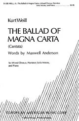 Kurt Weill Notenblätter The Ballad of Magna Carta