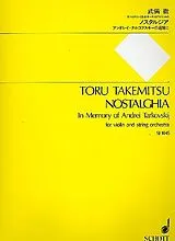 Toru Takemitsu Notenblätter Nostalghia in Memory of Andrei