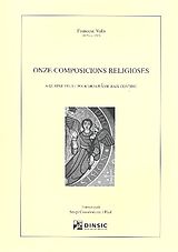 Franciso Valls Notenblätter 11 Composicions religioses