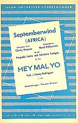  Notenblätter Septemberwind ( Africa ) und Hey Mal Yo