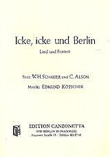 Edmund Kötscher Notenblätter Icke, icke und Berlinfür