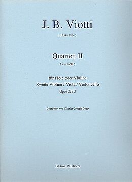 Giovanni Battista Viotti Notenblätter Quartett c-Moll op.22,2
