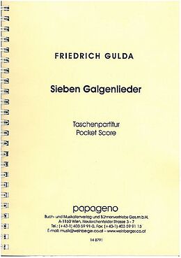 Friedrich Gulda Notenblätter Sieben Galgenlieder