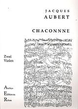 Jacques Aubert Notenblätter Chaconne d-Moll