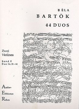 Béla Bartók Notenblätter 44 Duos Band 2 (Nr.31-44)