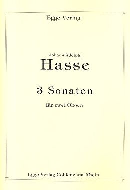 Johann Adolph Hasse Notenblätter 3 Sonaten