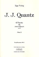Johann Joachim Quantz Notenblätter 6 Duette op.2
