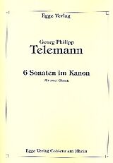 Georg Philipp Telemann Notenblätter 6 Sonaten im Kanon für 2 Oboen