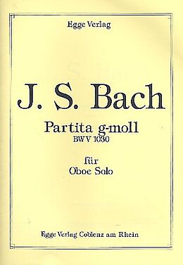 Johann Sebastian Bach Notenblätter Partita g-Moll BWV1030