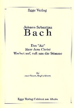 Johann Sebastian Bach Notenblätter 3 Stücke für 2 Oboen und
