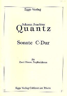Johann Joachim Quantz Notenblätter Sonate C-Dur für 2 Oboen und