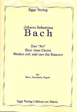 Johann Sebastian Bach Notenblätter 3 Stücke für Oboe, Klarinette
