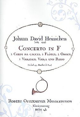 Johann David Heinichen Notenblätter Konzert F-Dur für 2 Corni da caccia und Orchester