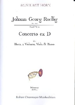 Johann Christian Roellig Notenblätter Konzert D-Dur für Horn und Streicher
