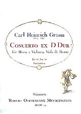 Karl Heinrich Graun Notenblätter Konzert D-Dur für Horn, 2 Violinen