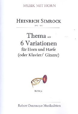 Heinrich Simrock Notenblätter Thema mit 6 Variationen für Horn