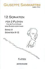 Giuseppe Sammartini Notenblätter 12 Sonaten Band 3 (Nr.9-12)