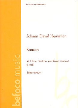 Johann David Heinichen Notenblätter Konzert g-Moll für Oboe, Streicher und Bc