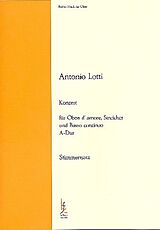 Antonio Lotti Notenblätter Konzert für Oboe damore