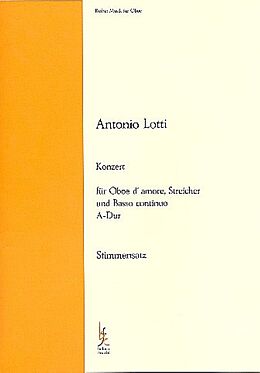 Antonio Lotti Notenblätter Konzert für Oboe damore