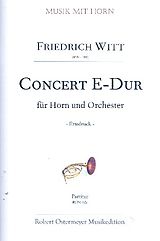 Friedrich Witt Notenblätter Konzert E-Dur für Horn und Orchester